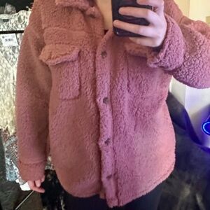 32 Degrees Women's Mauve Teddy Jacket